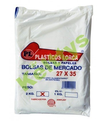 BOLSA ALIMENTARIA TRANSPARENTE 27X35 (2 KILOS)