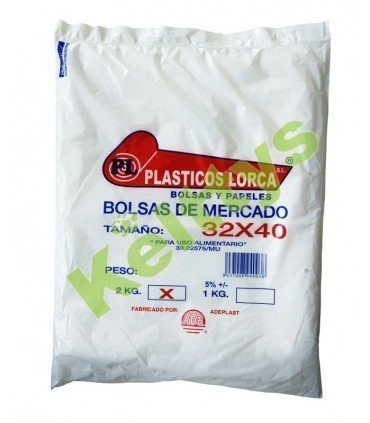 BOLSA ALIMENTARIA TRANSPARENTE 32X40 (2 KG)