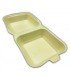 Envase hamburguesa foam de color crema 150mm x 150mm x 70mm