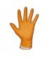 GUANTES DE NITRILO NARANJA DIAMANTADO SIN POLVO (50 UND)