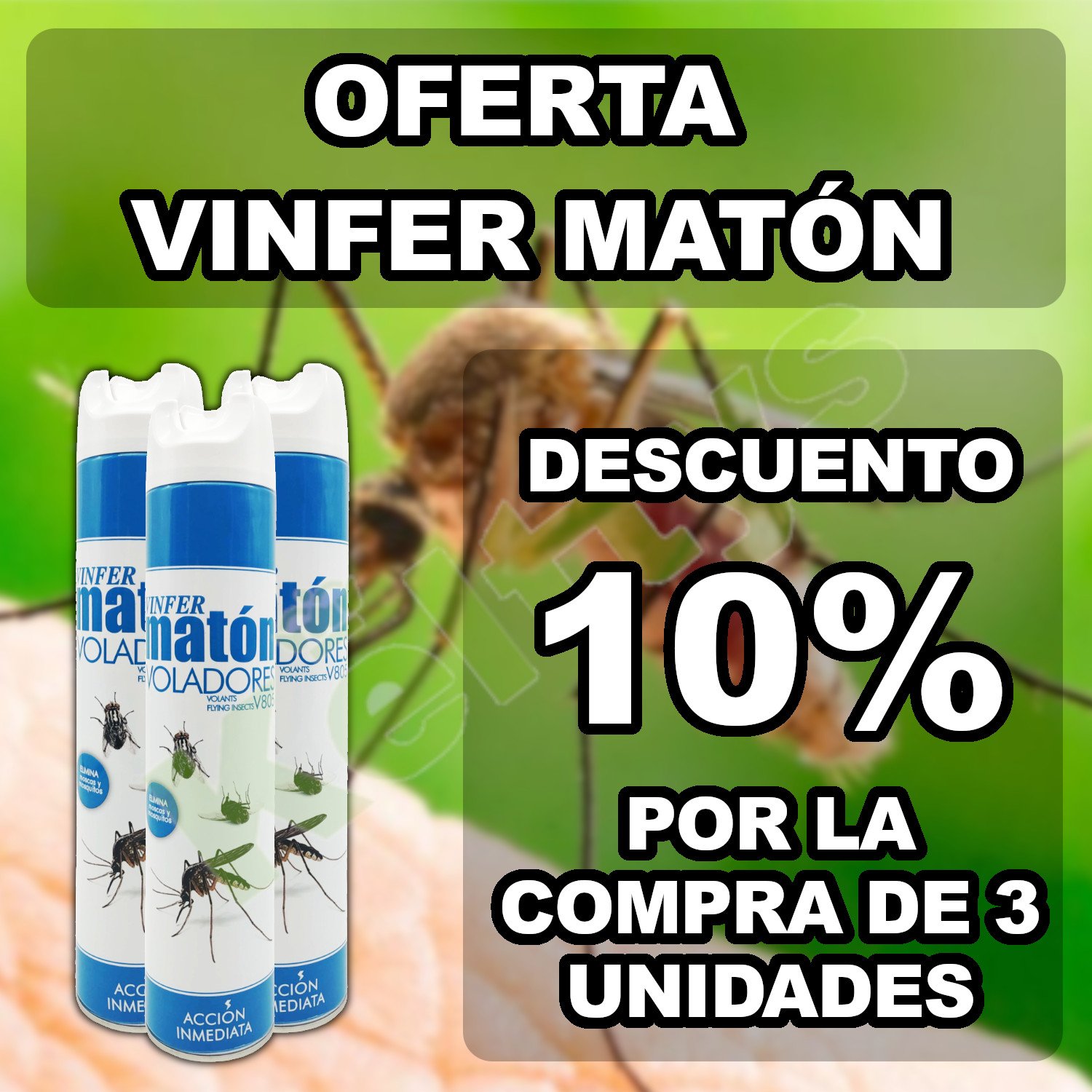 Oferta insecticida Vinfer Matón para insectos voladores